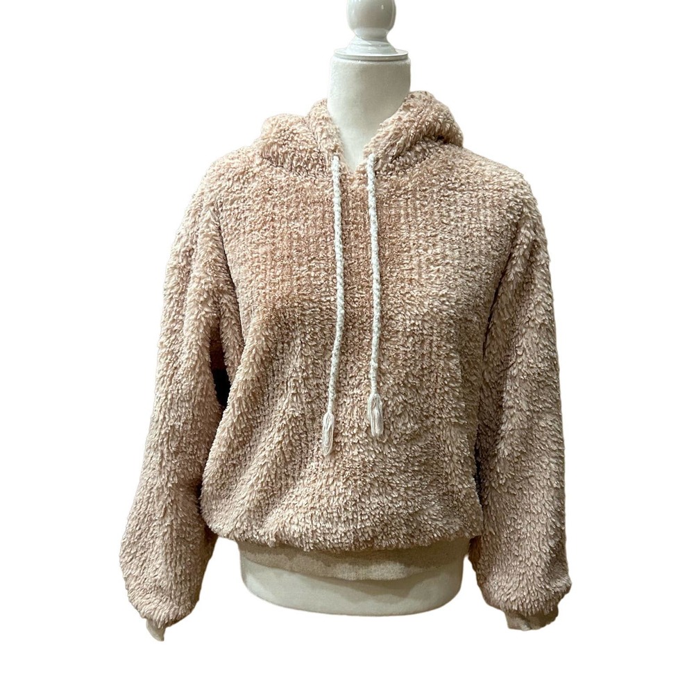 Saturday Sunday by Anthropologie Pink Fleece Hoodie, Size S